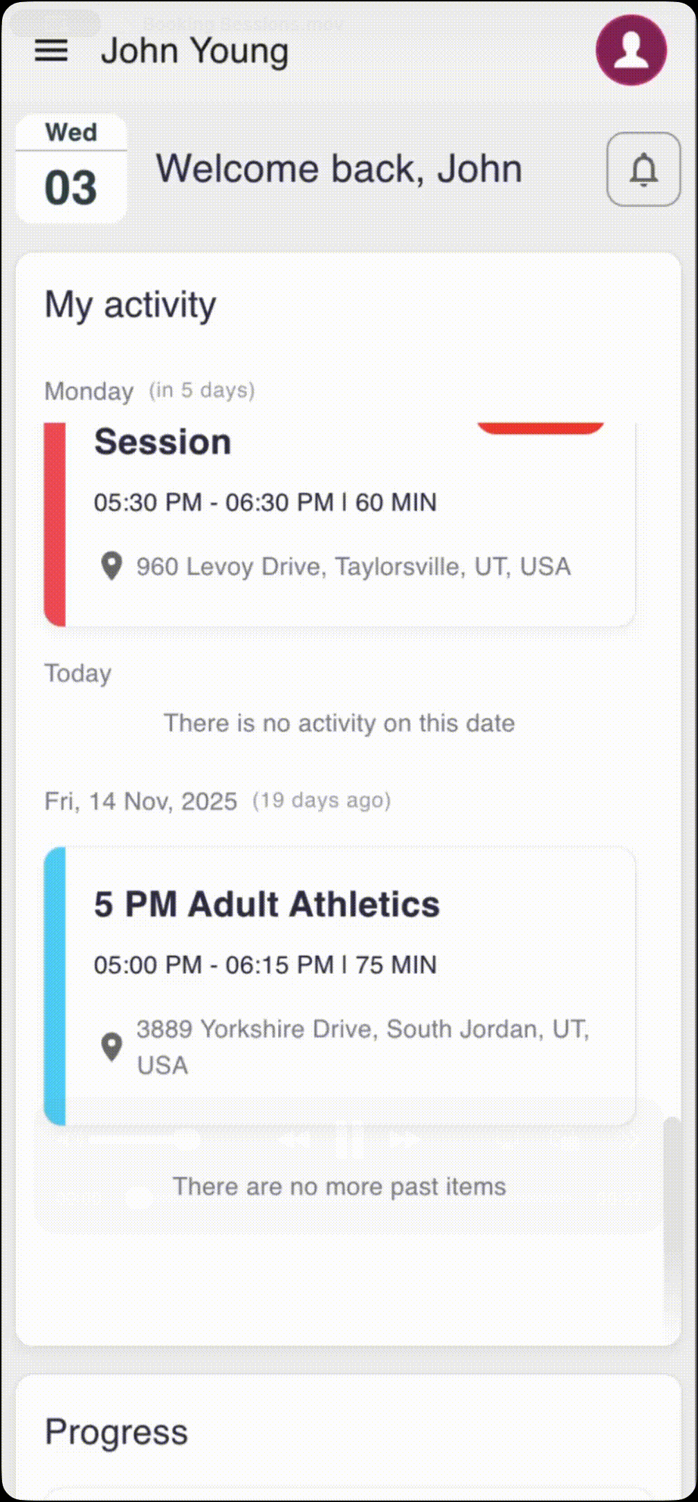 Walk-through of booking PEAK sessions in LegitFit