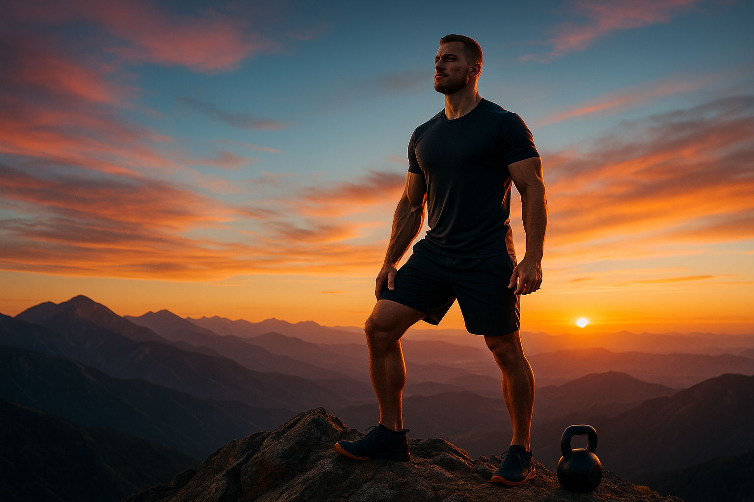 Athlete pushing forward